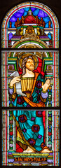 FLORENCE, ITALY - MARCH 20, 2025: The St. James the Great the Apostle in the church Chiesa di Sacro Cuore di Gesu by Rodolfo Fanfani (1899-1973).