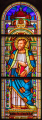 FLORENCE, ITALY - MARCH 20, 2025: The St. Thaddeus the Apostle in the church Chiesa di Sacro Cuore...