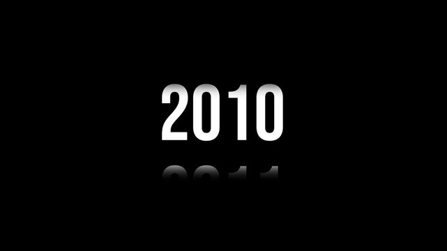 Year 1980 to 2025 transition in black background