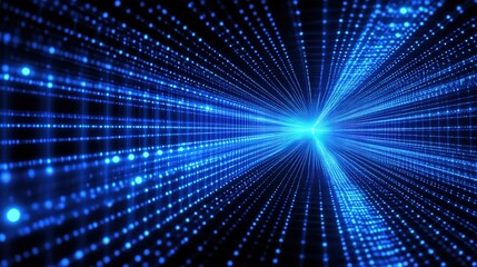 Obraz premium Digital Network Tunnel of Light