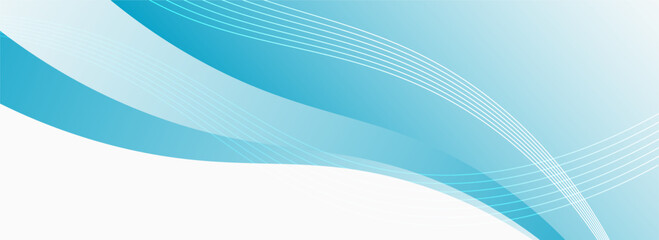 Blue and white business wave banner background. Eps10
