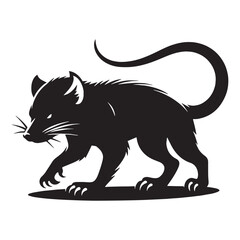 Cohesive-menu tasmanian devil silhouette vector – tasmanian devil silhouette – tasmanian devil vector – tasmanian devil illustration – silhouette of tasmanian devil

