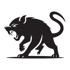 Monochrome tasmanian devil silhouette vector – tasmanian devil silhouette – tasmanian devil vector – tasmanian devil illustration – silhouette of tasmanian devil

