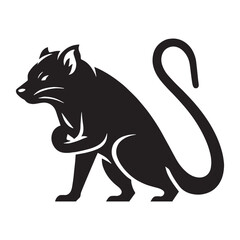 High-fidelity tasmanian devil silhouette vector – tasmanian devil silhouette – tasmanian devil vector – tasmanian devil illustration – silhouette of tasmanian devil

