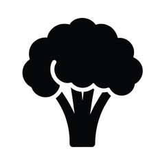broccoli stencil icon vector illustration