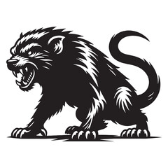 Modular tasmanian devil silhouette vector for design systems – tasmanian devil silhouette – tasmanian devil vector – tasmanian devil illustration – silhouette of tasmanian devil

