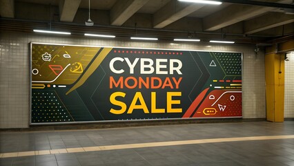 Cyber Monday Event Vector Illustration with Super Sale and Big Discount Purchases Goods in Paper Bags for Promotions in a Flat Style Cartoon Background

