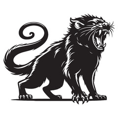 Obraz premium Compact tasmanian devil silhouette vector for micro layouts – tasmanian devil silhouette – tasmanian devil vector – tasmanian devil illustration – silhouette of tasmanian devil