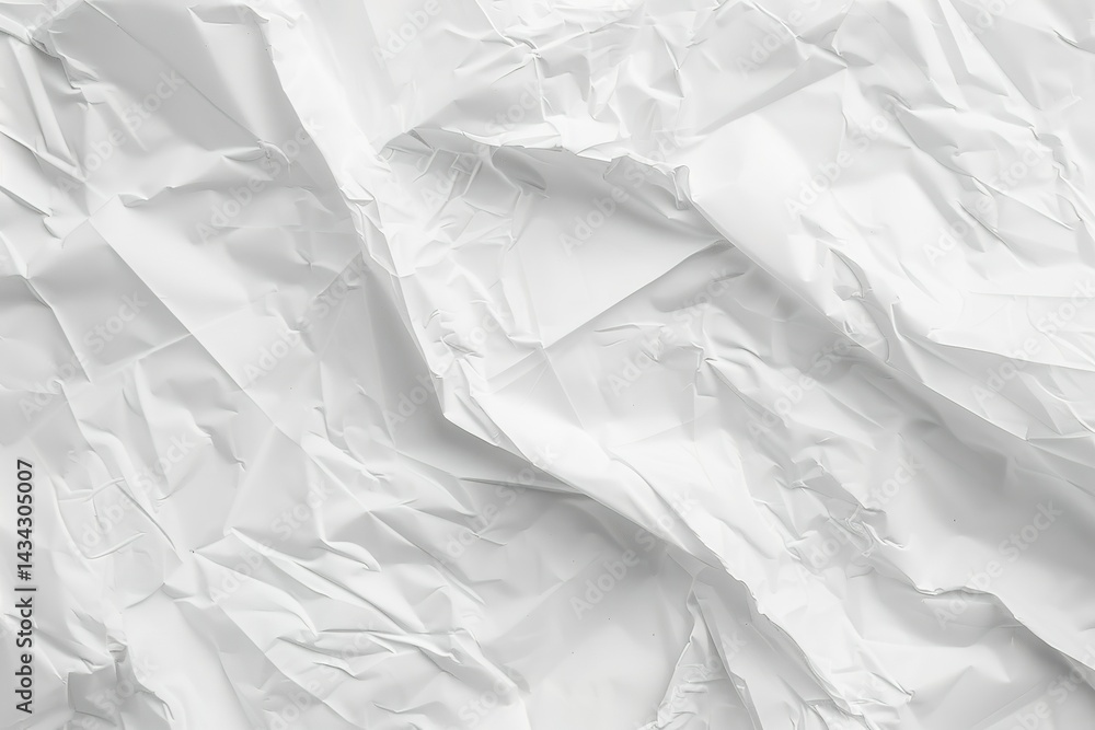 Poster crinkled white texture creates abstract patterns with shadows and light a minimalist aesthetic