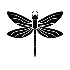 dragonfly stencil icon vector illustration