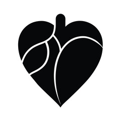 heart stencil icon vector illustration