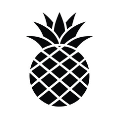 Obraz premium pineapple stencil icon vector illustration