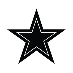 Obraz premium star stencil icon vector illustration