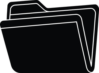 black folder with papers