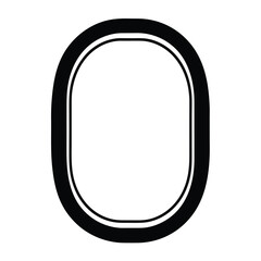 Black and white elliptical portal frame suitable for a minimalist design