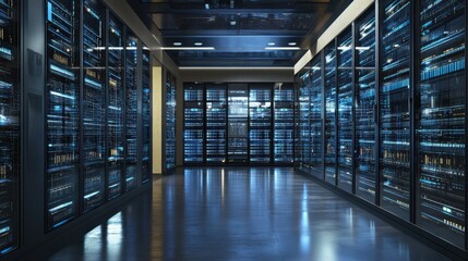 Fototapeta premium Modern Data Center Infrastructure