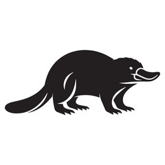 Sharp-edge platypus silhouette vector ready for marketing collateral and promotional materials – platypus silhouette – platypus vector – platypus illustration – silhouette of platypus

