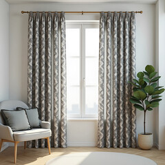 Curtain Fabric Mockup – Showcase Patterns in a Home Setting