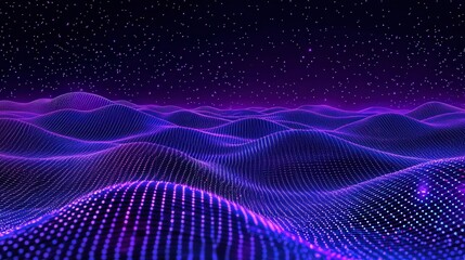 Abstract Digital Waveform Landscape