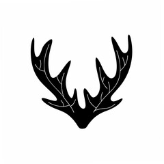 creative Silhouette Reindeer Horn Icon Vector Illustration 
