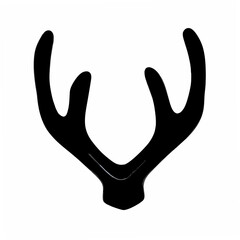 creative Silhouette Reindeer Horn Icon Vector Illustration 
