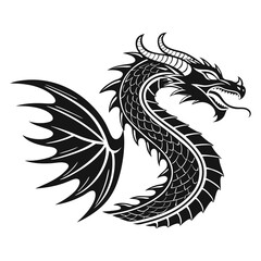 black dragon vector