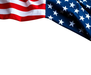 A american flag and us independence day flag on PNG background.