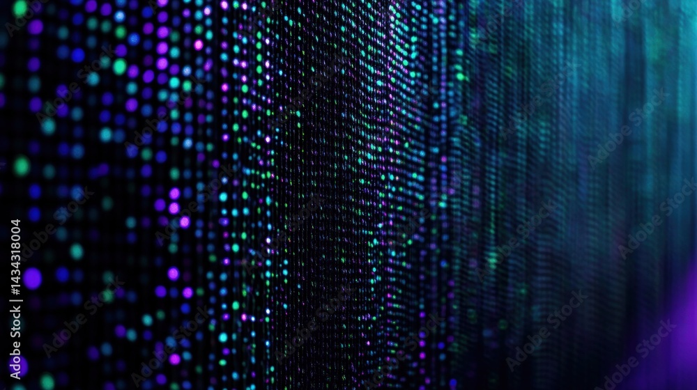 Poster abstract digital dots display
