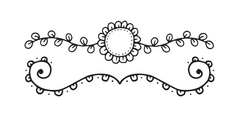 Obraz premium Set Hand drawn wedding album ornaments