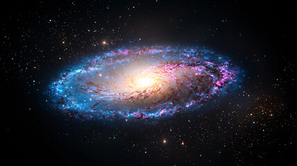 Obraz premium Spectacular Cosmic Spiral Galaxy in Deep Space Astronomy Marvel Celestial Wonder Science Exploration