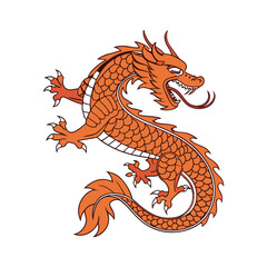 vector illustration of a dragon