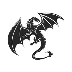 black dragon vector illustration