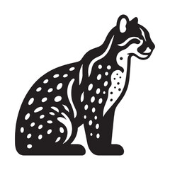 Precision-crafted ocelot silhouette vector optimized for scalable branding and logo design – ocelot silhouette – ocelot vector – ocelot illustration – silhouette of ocelot

