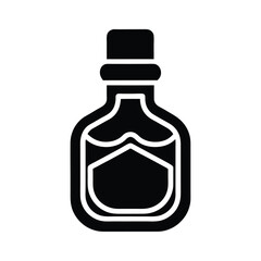 facial essence bottle stencil icon vector illustration
