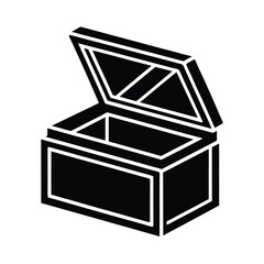 makeup storage box stencil icon vector illustration