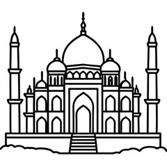 taj mahal vector