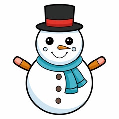 snowman with a scarf