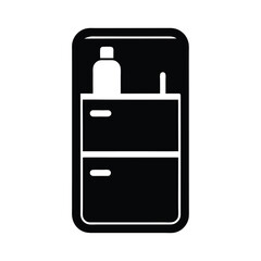 Obraz premium skin care fridge stencil icon vector illustration