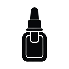 beauty serum ampoule stencil icon vector illustration
