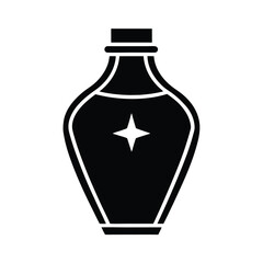 body shimmer bottle stencil icon vector illustration