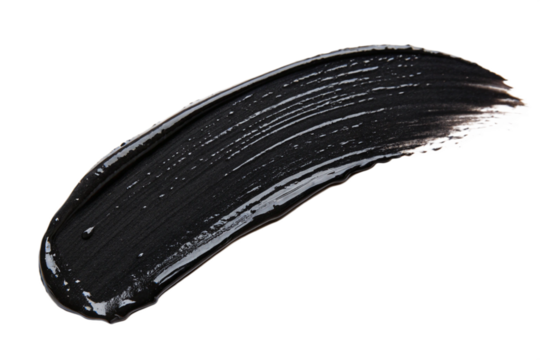 black paintbrush isolated on transparent 