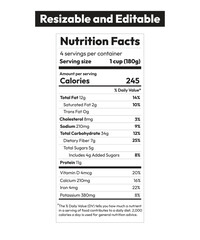 Nutrition facts food labels information