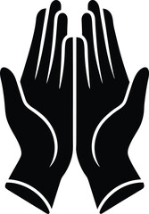 hand silhouette vector illustration