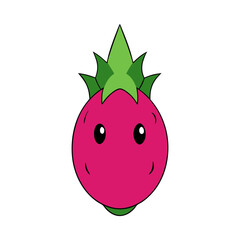Fototapeta premium Dragonfruit cartoon vector