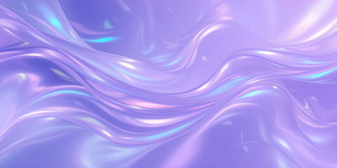 Obraz premium Soft Purple Flowing Light Waves Background. Gentle luminous lines twist elegantly on light backdrop with sparkling particles. Ethereal abstract motion design.