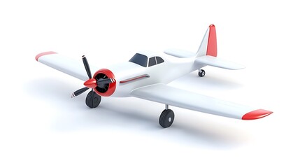 Fototapeta premium Realistic 3D rendering of a white airplane model demonstrating advanced aerodynamic features for aviation images picture