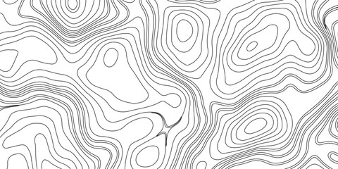 Generate a high-contrast black and white topographic map featuring detailed contour lines. The map should display various elevations using closely spaced, Topography and geography map grid abstract.