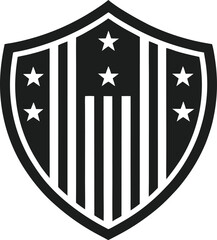 USA Themed Shield Vector for Patriotic Use