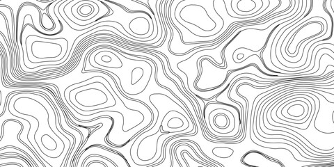 Generate a high-contrast black and white topographic map featuring detailed contour lines. The map should display various elevations using closely spaced, Topography and geography map grid abstract.