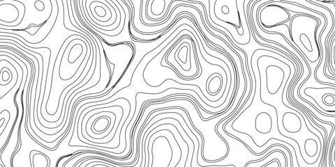 Generate a high-contrast black and white topographic map featuring detailed contour lines. The map should display various elevations using closely spaced, Topography and geography map grid abstract.